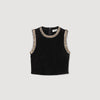 Jewellery-Neck Knit Top Black