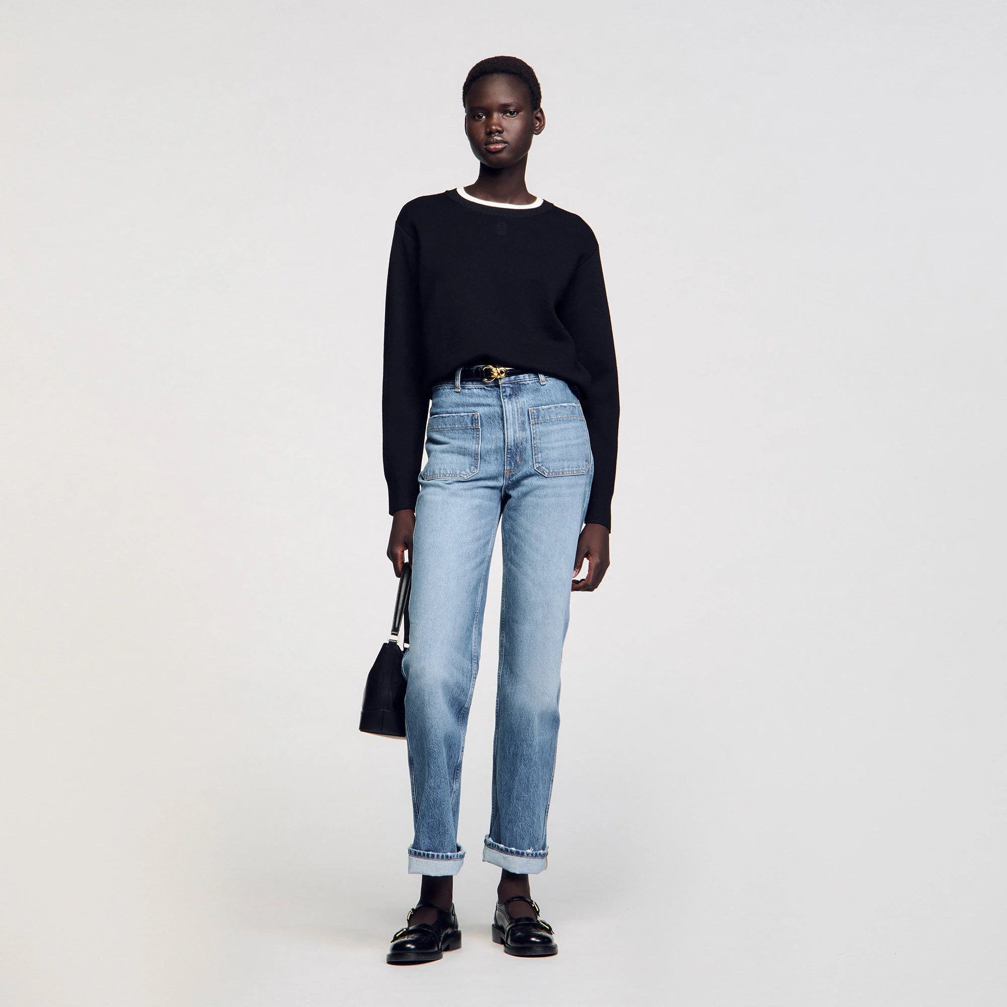 Wool Blend Jumper Black