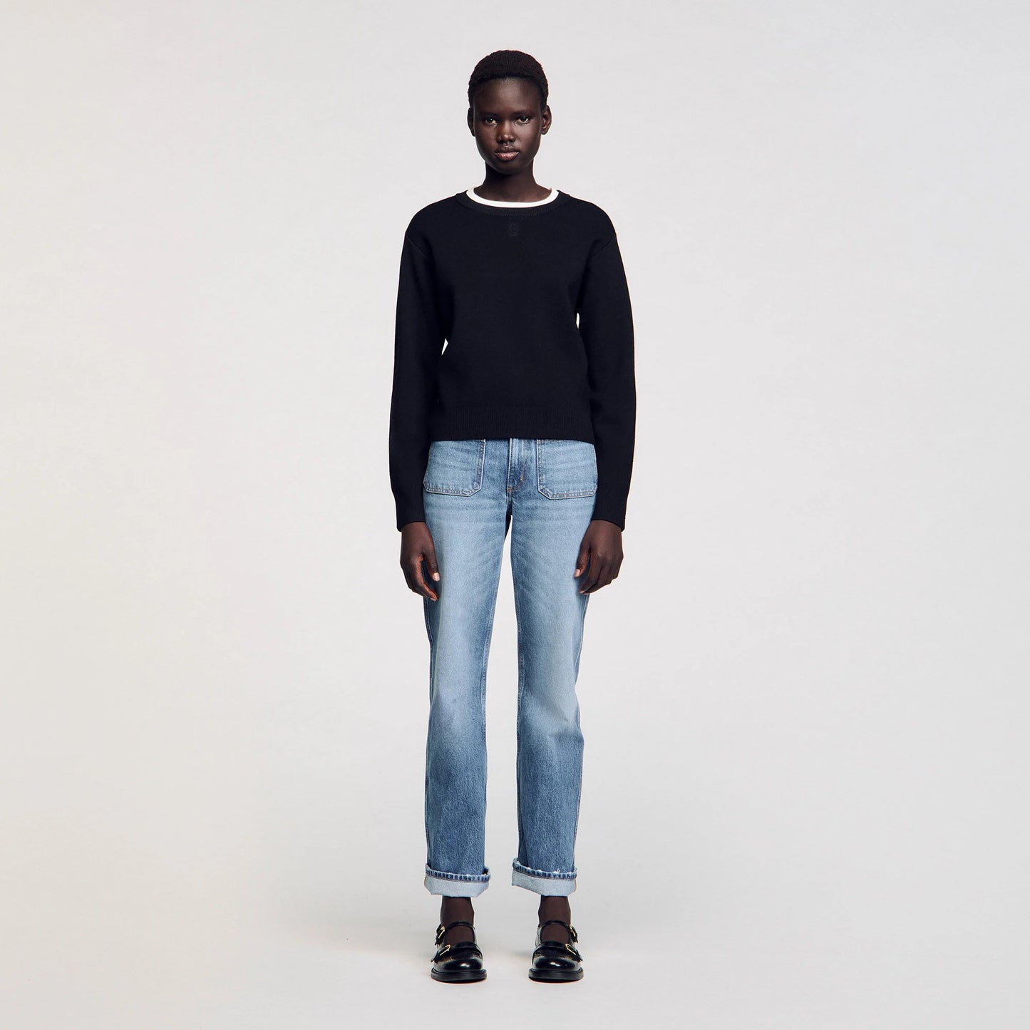 Wool Blend Jumper Black