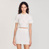 Roxelane Pearl Beaded Knit Jumper White