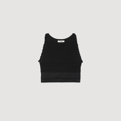 Madrid Sleeveless Jumper Black