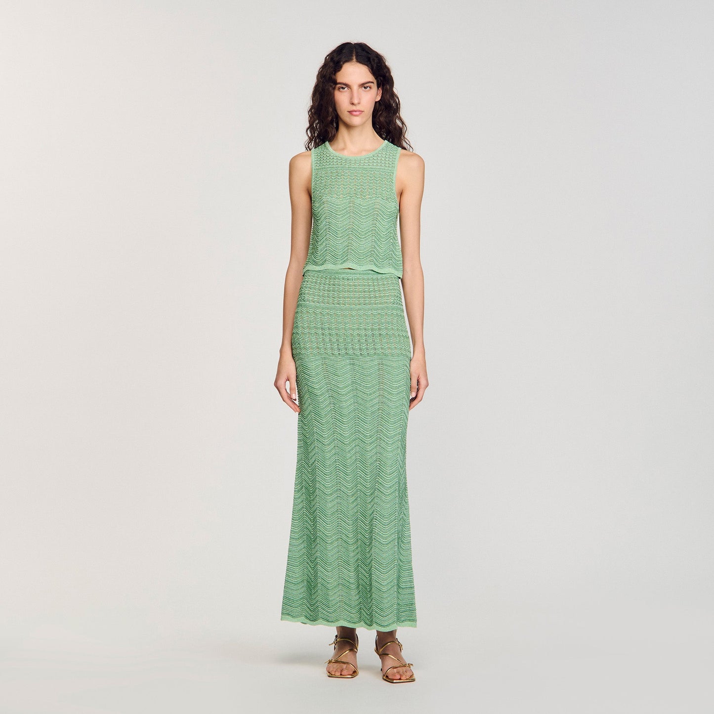 Decorative Knit Jumper Mint