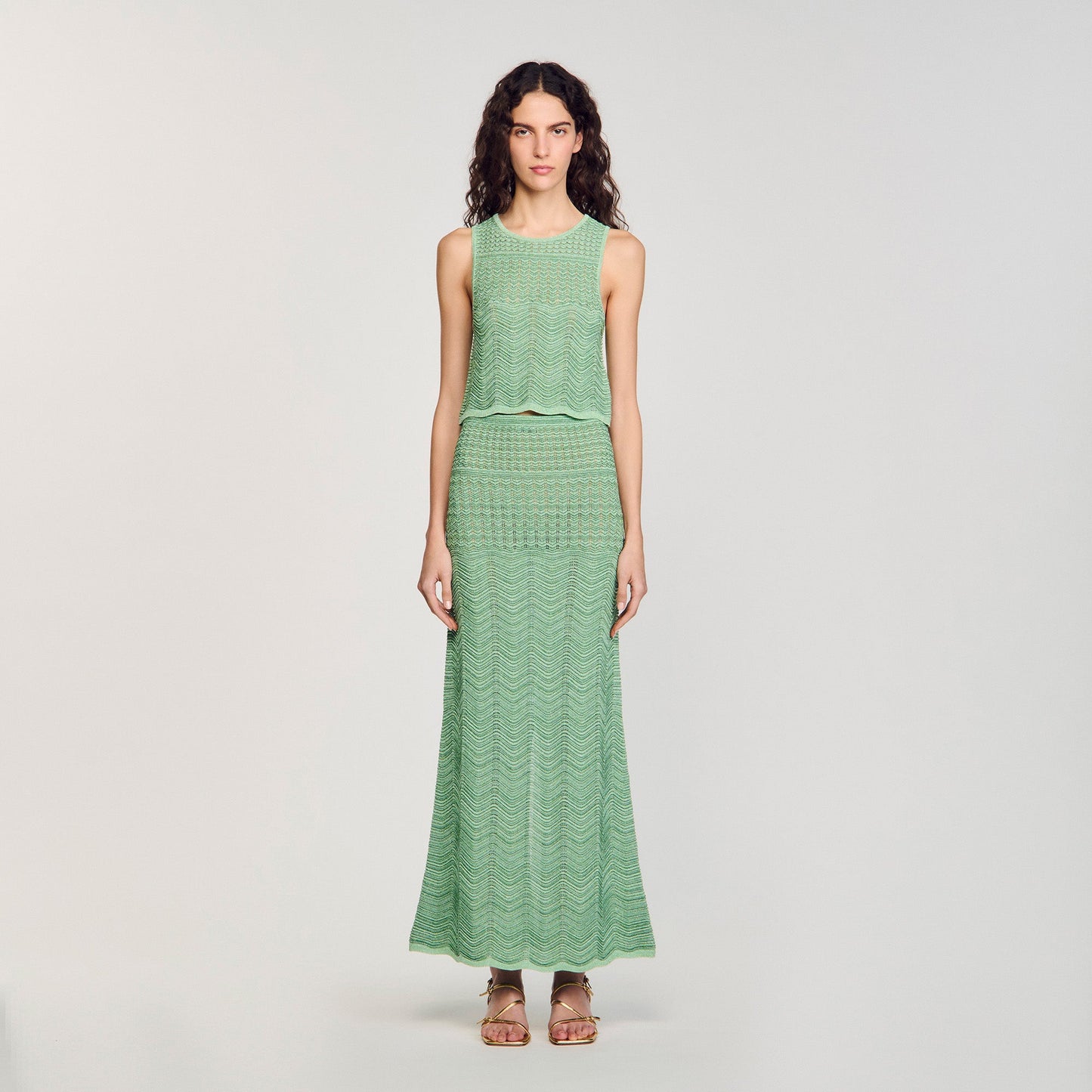 Decorative Knit Jumper Mint