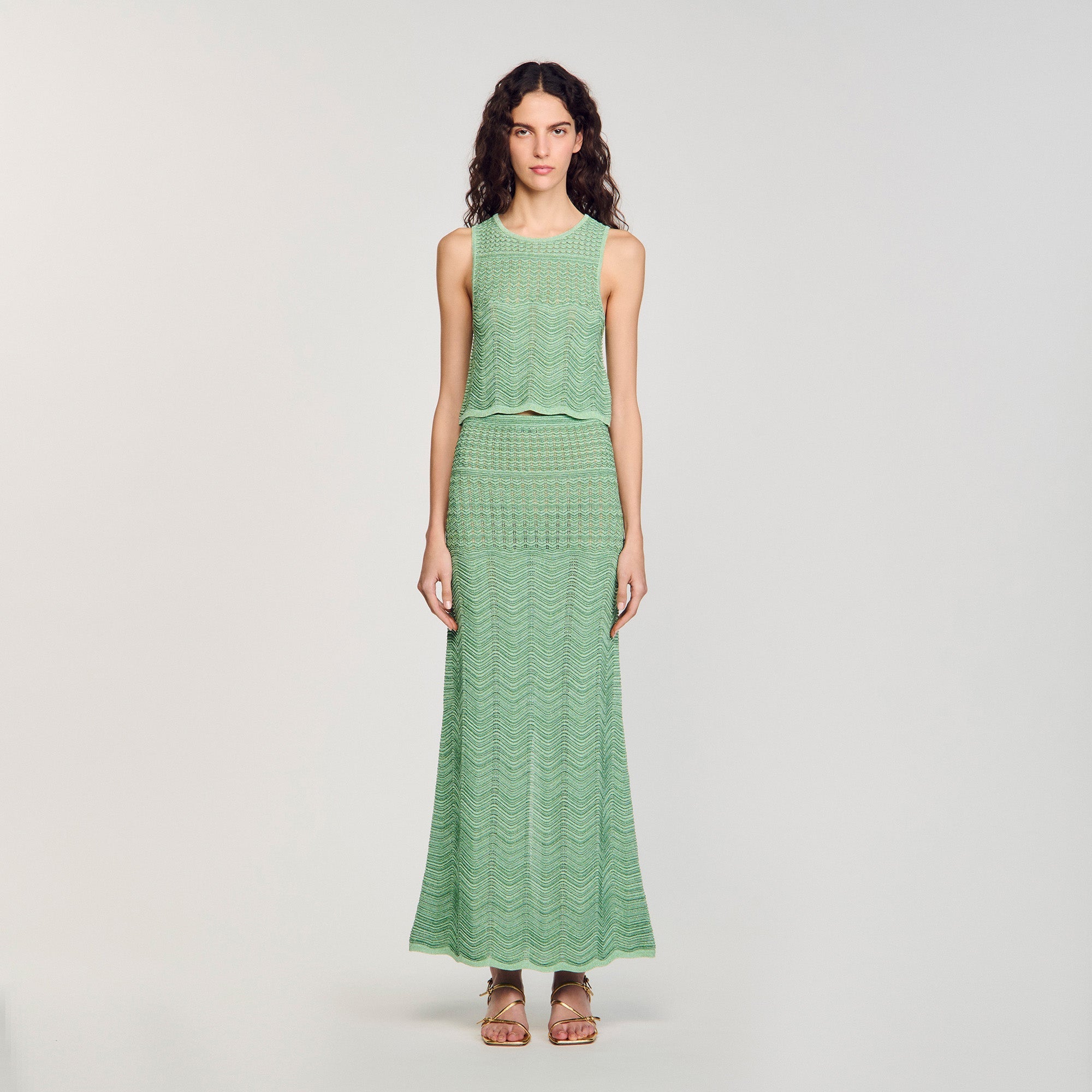 Decorative Knit Jumper Mint