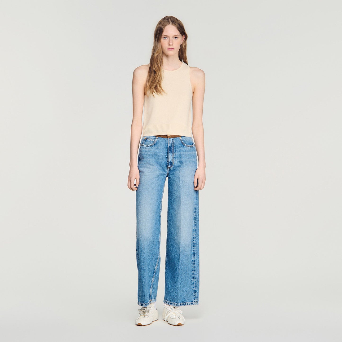 Valy Sleeveless Jumper Vanilla