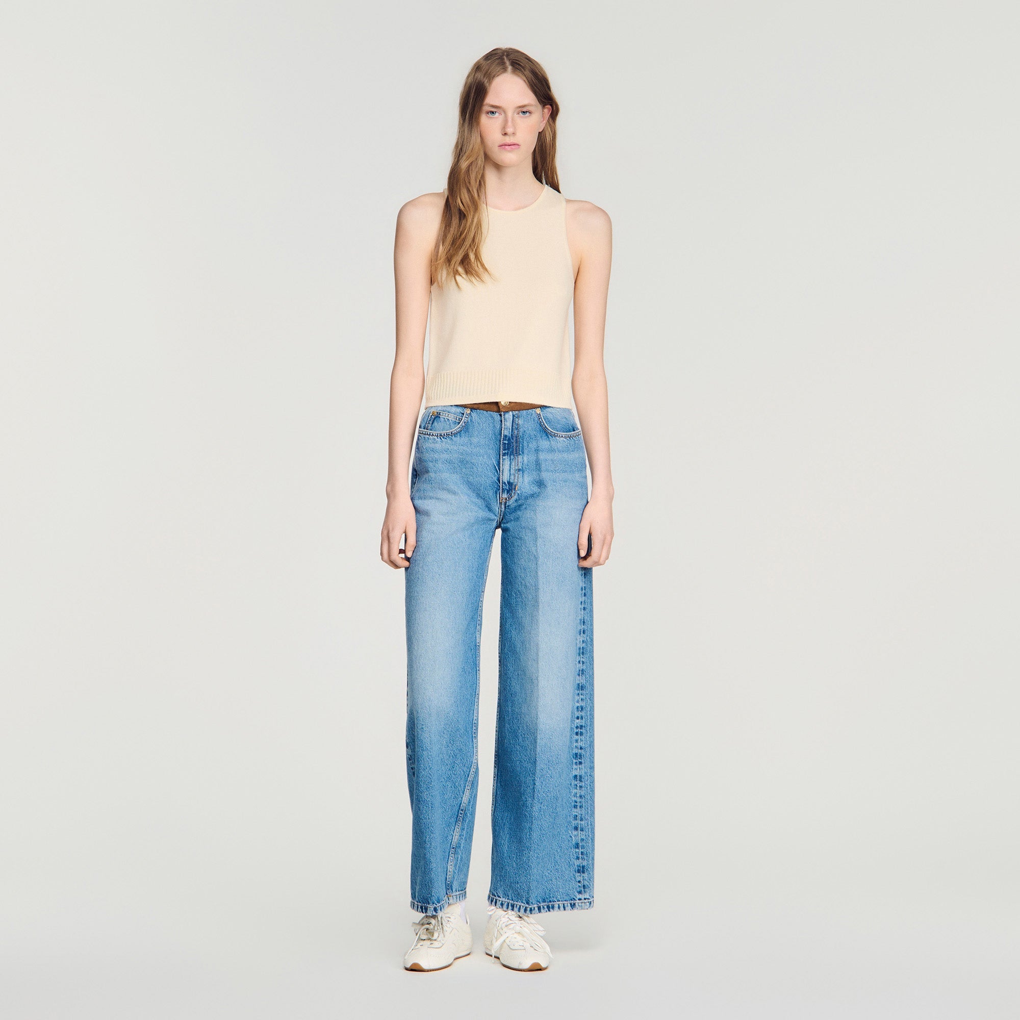 Valy Sleeveless Jumper Vanilla