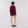 Amaris Ruffled-Neck Jumper Bordeaux