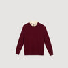 Amaris Ruffled-Neck Jumper Bordeaux