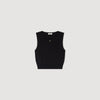 Timeo Sleeveless Short Knit Jumper Black