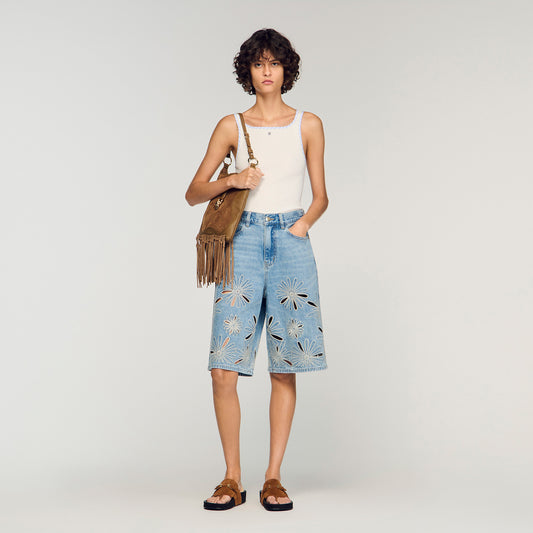 Mimi Ribbed Vest Top Ecru
