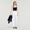 Villa Two-Tone Cropped Knit Top Black