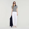 Ludo Striped Polo-Style Jumper Black / Ecru