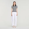 Ludo Striped Polo-Style Jumper Black / Ecru