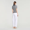 Ludo Striped Polo-Style Jumper Black / Ecru