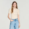 Calypsea Jumper With Ribbed Button Placket Ecru