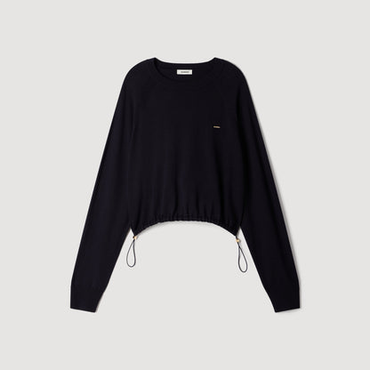 Mika Wool Polo Shirt With Logo Navy Blue