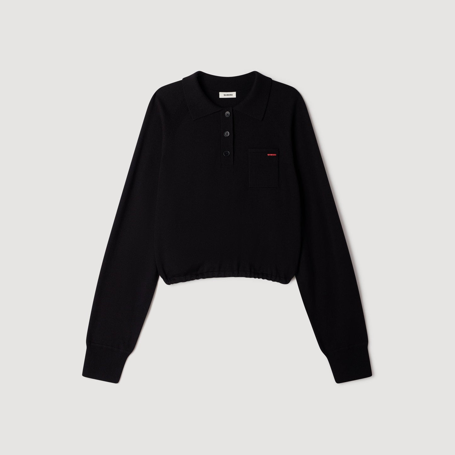 Miki Wool Polo Shirt With Logo Black