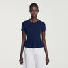 Jesse Ribbed wool and cashmere jumper Navy Blue