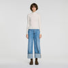 Lana Ruffled roll-neck wool jumper Ecru
