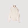 Lana Ruffled roll-neck wool jumper Ecru