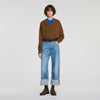 Sloane 2-in-1 wool and cashmere jumper Camel