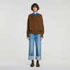 Sloane 2-in-1 wool and cashmere jumper Camel