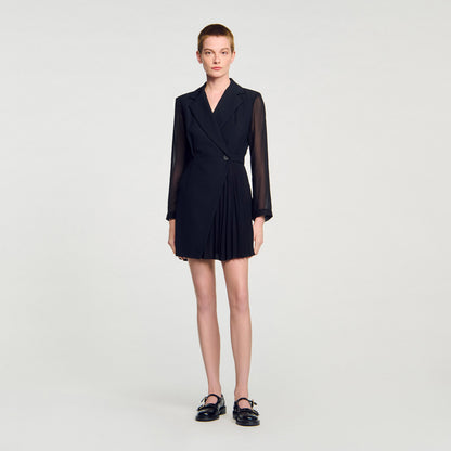 Lilela Wraparound Dress Black