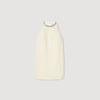 Dress With Jewellery Collar Ecru