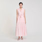 Azazel Rhinestone Tie-Front Maxi Dress Light Pink