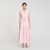 Azazel Rhinestone Tie-Front Maxi Dress Light Pink