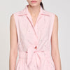 Azazel Rhinestone Tie-Front Maxi Dress Light Pink
