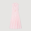 Azazel Rhinestone Tie-Front Maxi Dress Light Pink