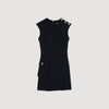 Short Dress With Buttons Navy Blue