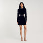 Maryline Short Velvet Dress Black