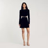 Short Velvet Dress Black