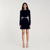 Short Velvet Dress Black