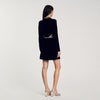 Short Velvet Dress Black