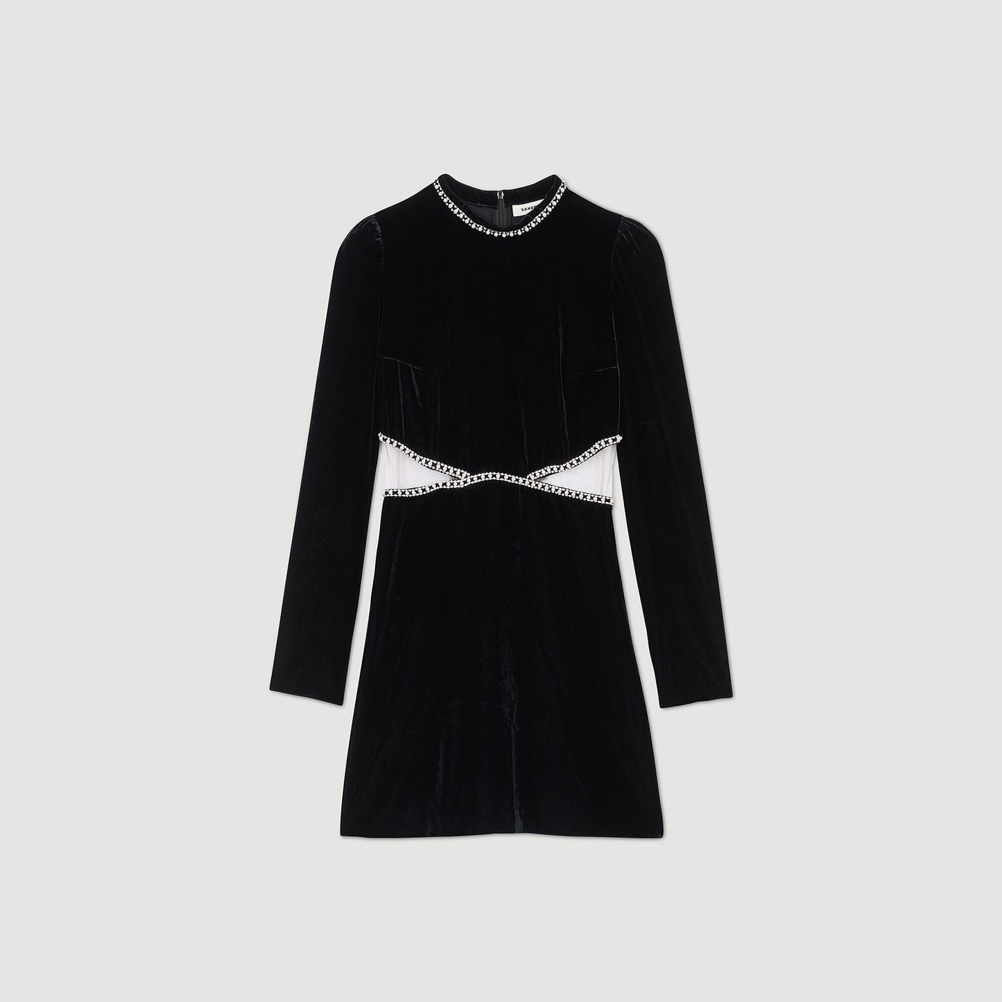 Short Velvet Dress Black