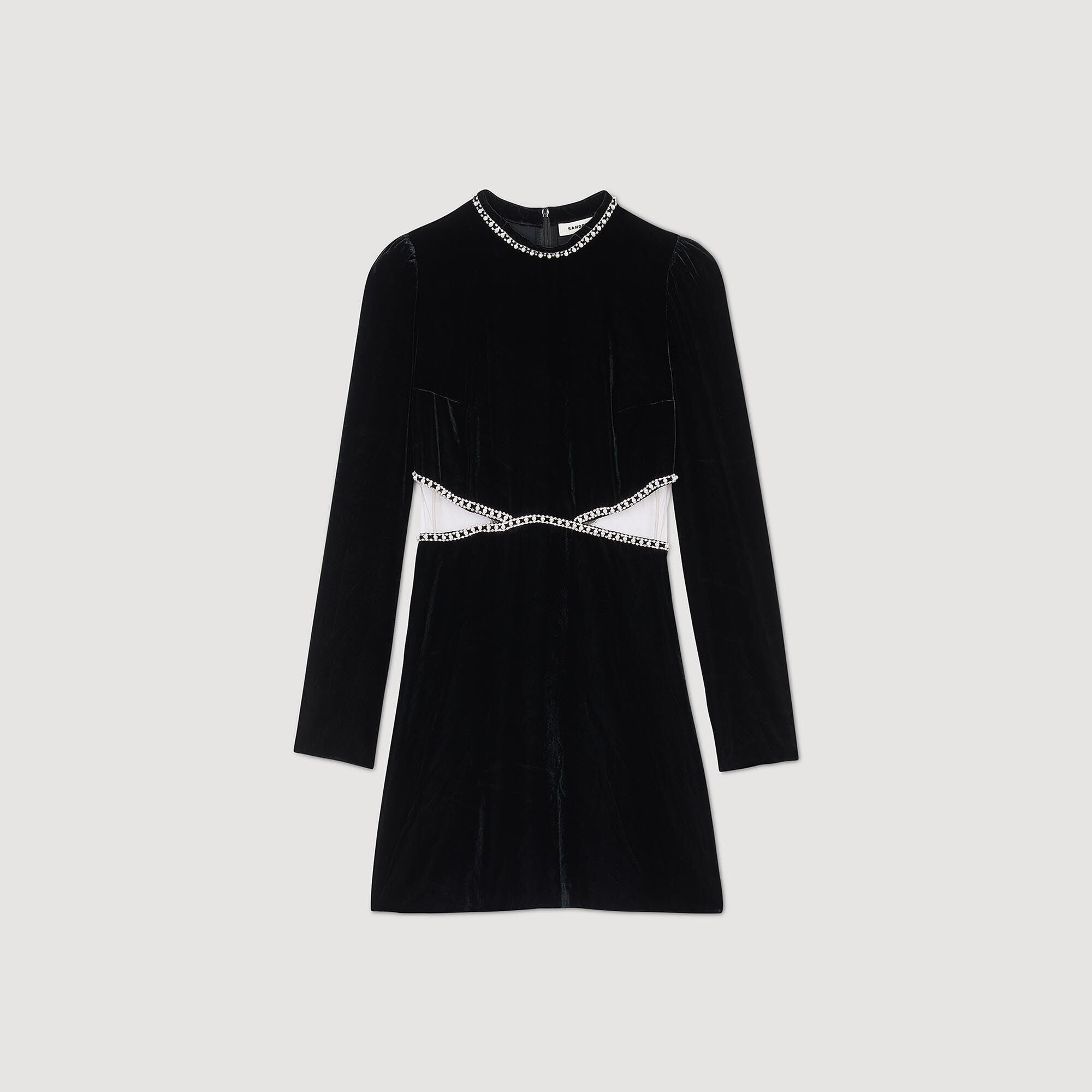 Short Velvet Dress Black