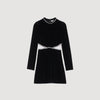 Short Velvet Dress Black