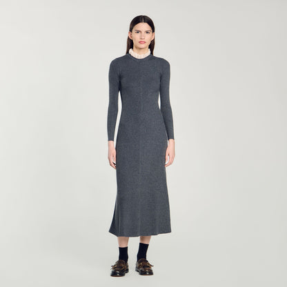Knit Maxi Dress Dark Grey