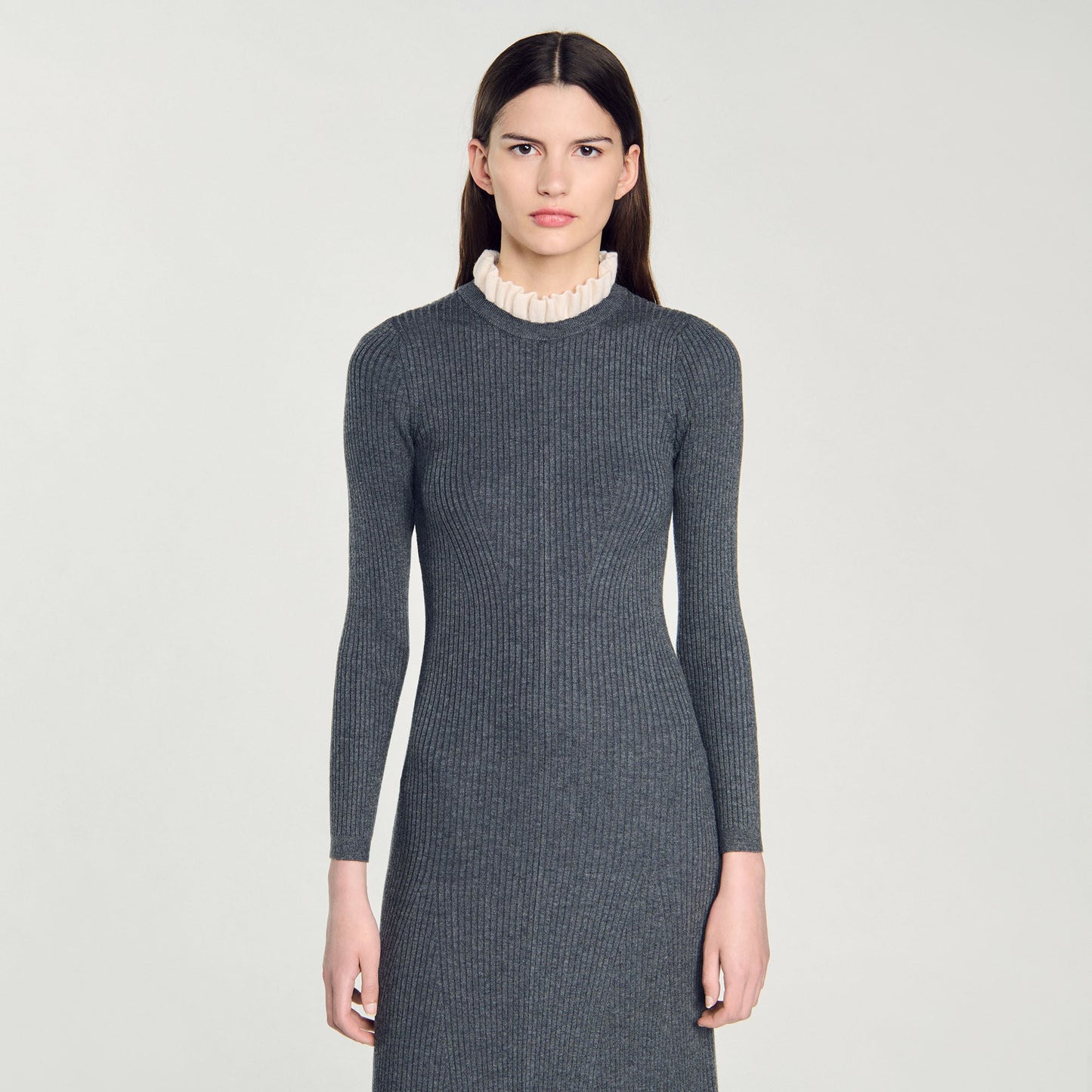 Knit Maxi Dress Dark Grey