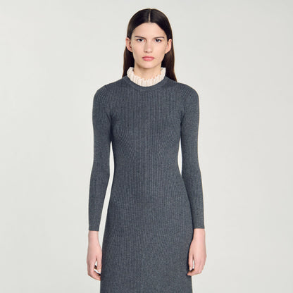 Knit Maxi Dress Dark Grey