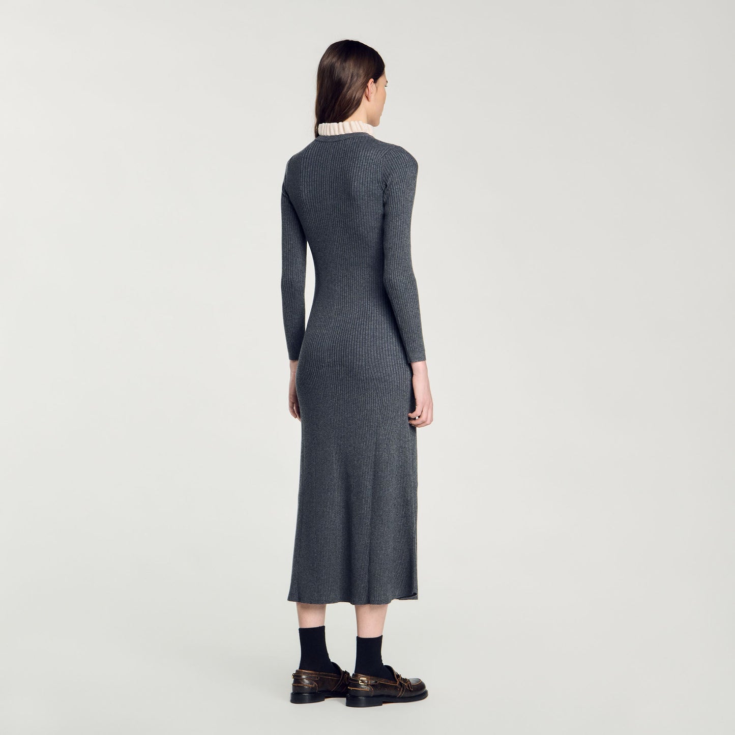Knit Maxi Dress Dark Grey