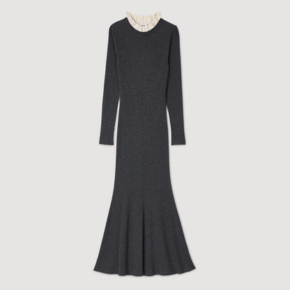 Knit Maxi Dress Dark Grey