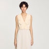Pleated Maxi Dress Ecru