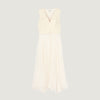 Pleated Maxi Dress Ecru