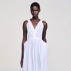 Sidonie Long Striped Dress Ciel / Blanc