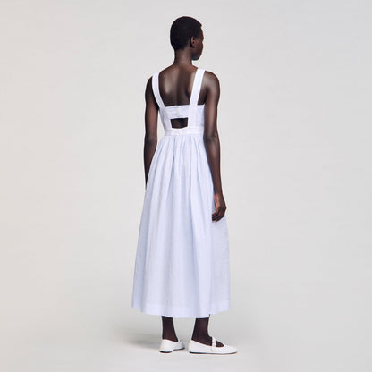 Sidonie Long Striped Dress Ciel / Blanc