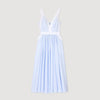 Sidonie Long Striped Dress Ciel / Blanc